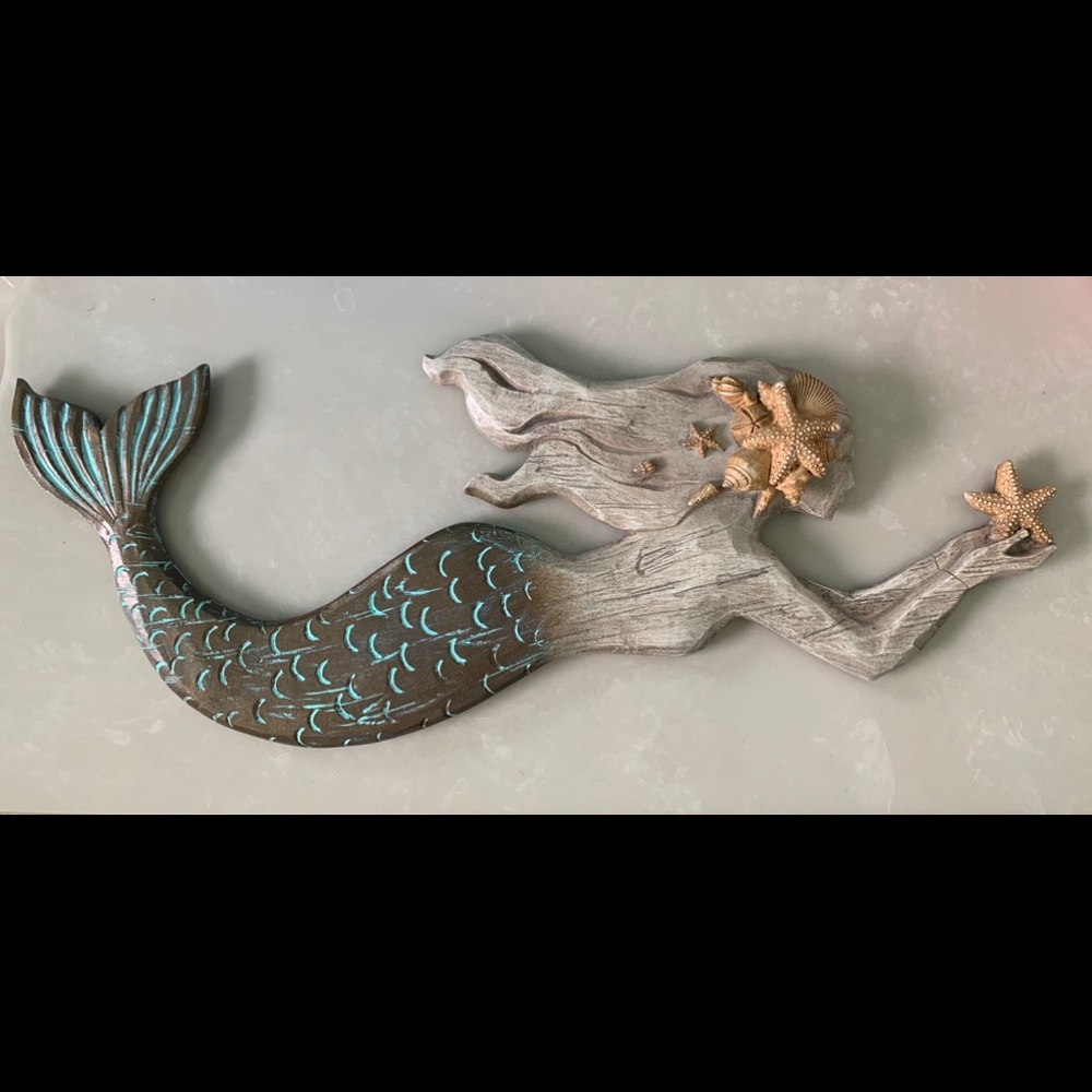 Wooden mermaid